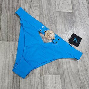 Honey Birdette Swim Brooklyn Blue Bikini Bottoms Brief Size L